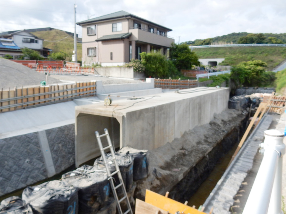 影山建材　国道２５７号線のバイパス工事